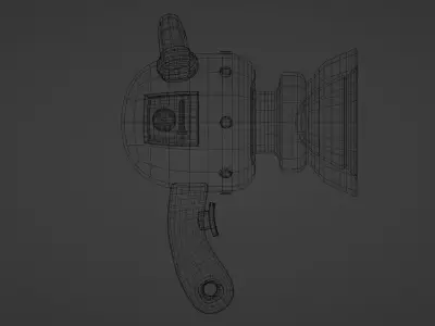 Space Cartoon Gun Package Low-poly 3D model