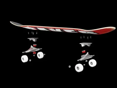 High-poly Skateboard 3D model purchase