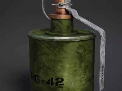 FREE Grenade RG-42 - GameReady PBR LowPoly Free low-poly 3D model