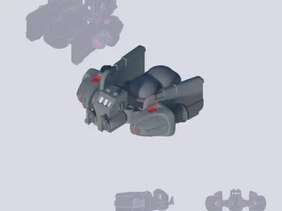 Space Utility Frigate Lysosome 3D print model