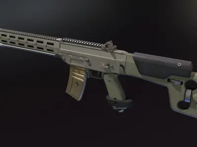 SIG SG 550 Low-poly 3D model