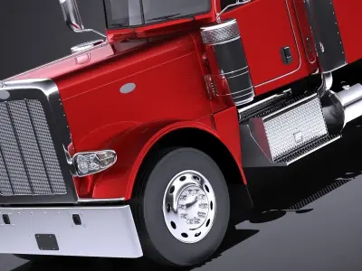 Peterbilt 389 Sleeper Cab 2017 VRAY 3D model