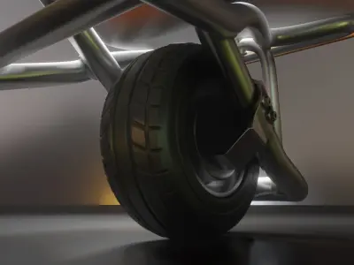 Wheelbarrow 1 Rigged Version High-Poly 3D model