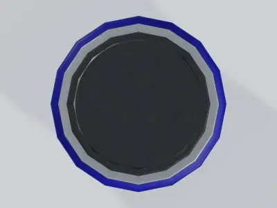 Plastic Open Head Drum 30L Low-poly 3D model