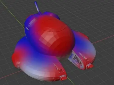 Seamoth model 3D spaceship Low-poly 3D model