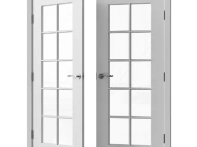  Interior Double French Door Model, White 