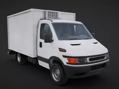 truck delivery Low-poly 3D model