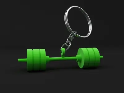 Dumbbell keychain 3D print model