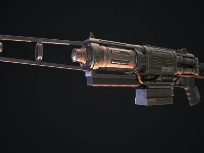 Energy Riffle Low-poly 3D model