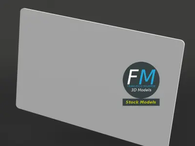 Plastic card with magnetic strip Low-poly 3D model