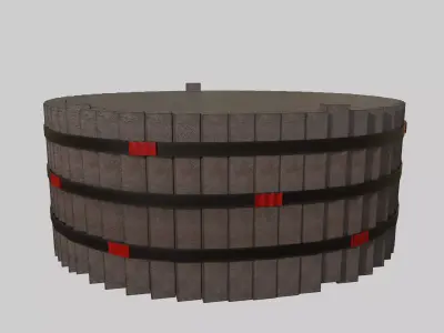 Piles of Bricks Low-poly 3D model