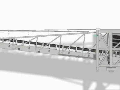 Mobile hopper feeder for port utilities 3D model