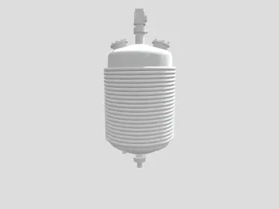 The 3D model chemical reactor industrial  Low-poly 3D model