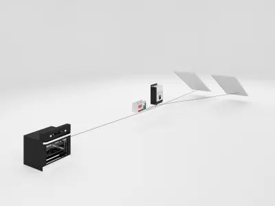 solar powered furnace system 3D model