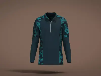 Military Outfit - T-shirt Low-poly 3D model 19