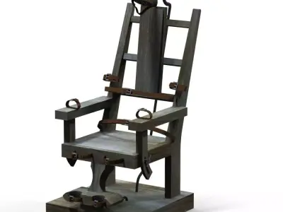 Electric Chair Low-poly 3D model