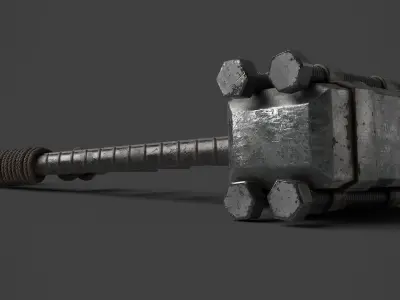 Modifiable Strike Weapon 10 Low-poly 3D model
