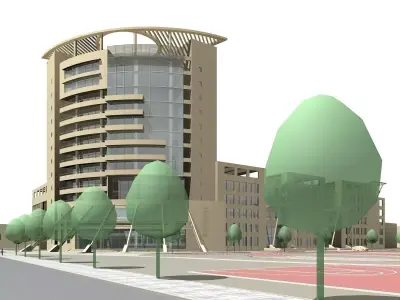 School Building 3D model 71