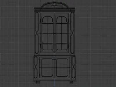 Victorian Cupboard Low-poly 3D model