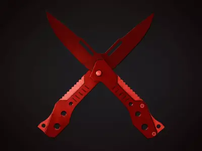 Knife 4 B Low-poly 3D model