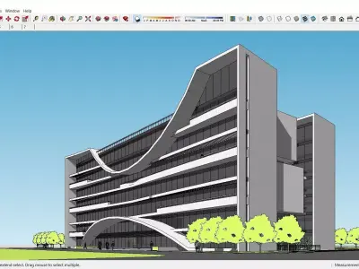 Sketchup Office building H8 3D model