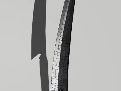 Sword Bleach for videogames Free low-poly 3D model