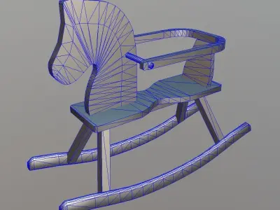 Rocking Horse Low-poly 3D model