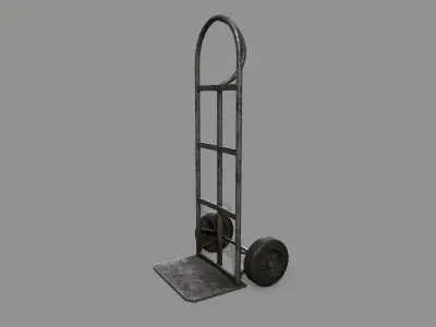 Trolley hand truck - hand truck Low-poly 3D model