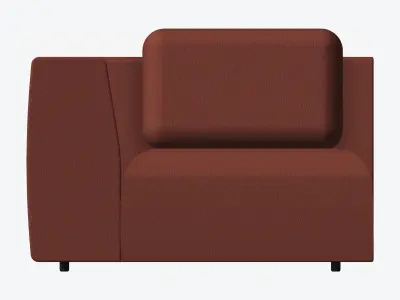 Seat - Sofa - Simplicity - Type 2 - Corner Low-poly 3D model