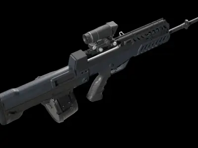 T-95 LSW Light Machine Gun Low-poly 3D model
