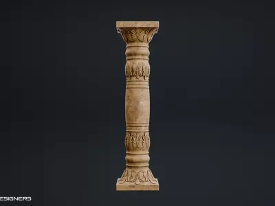 Ancient Ornamental Column 3D model