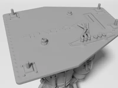 spaceX rocket engine for 3Dprint 3D print model