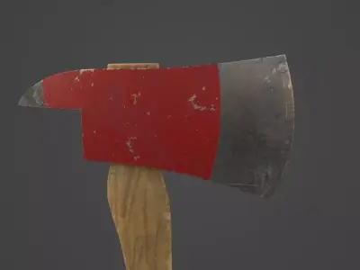 Fireaxe - Gameready Asset Low-poly 3D model