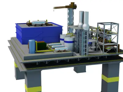 Oil Rig Platform 3D model purchase