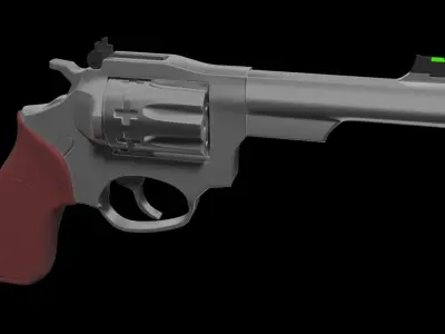 Revolver Ruger 101 BASE MESH 3D model
