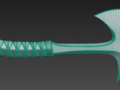 Modern Axe Set 02 Highpoly 3D model