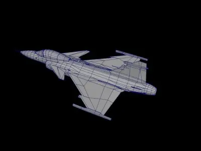 JAS-39 Gripen Low-poly 3D model