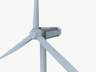 Wind Turbine Low-poly 3D model 10