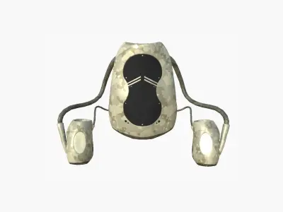Jetpack I10 Desert Camouflage - SciFi Character Design Low-poly 3D model