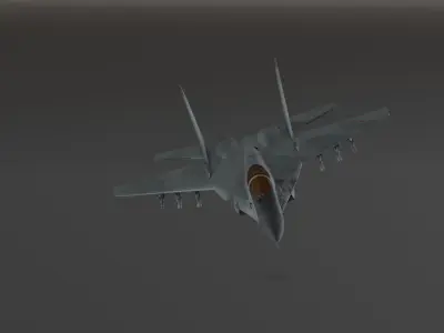 MIG 29 - Fighter Jet - Photorealistic Low-poly 3D model