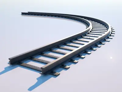 railway train track Free 3D model