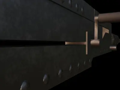 Browning M2 Low Poly Low-poly 3D model