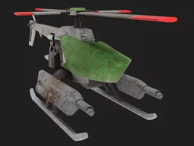 Viper-X Tactical Combat Drone 3D Model  Military UAV Helicopter Low-poly 3D model