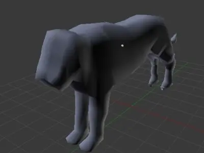 Lion Model dog Low-poly 3D model
