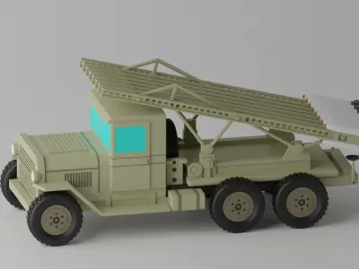 Katyusha BM-13 Multiple Rocket Launcher 3D model
