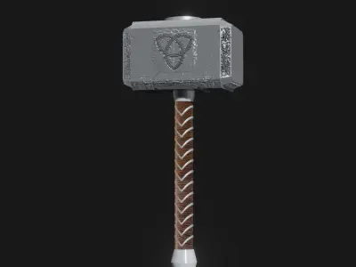 Mjolnir thor hammer 3D model purchase