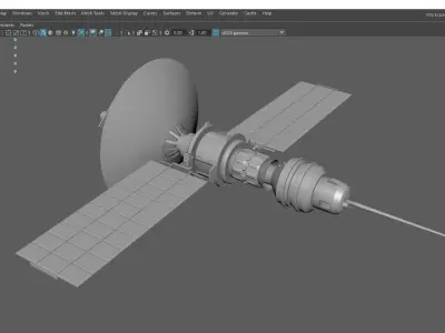 Concept satellite 3D model