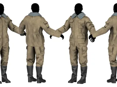 SOVIET UNIFORM M88 Low-poly 3D model