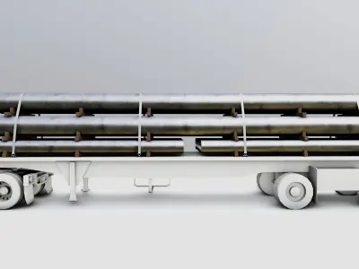 CARGO MODELS FOR TRUCK TRAILER-Pipes Type-1 3D model