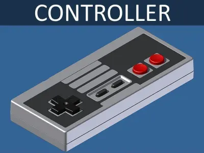 Vintage Video Game Controller - 3D Printable 3D print model